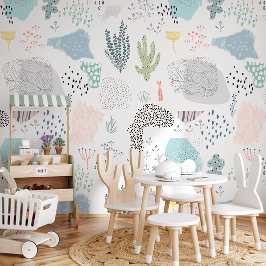 Wallpaper Peel and Stick Wallpaper Removable Wallpaper Home Decor Wall Art Wall Decor Room Decor / Boho Kids Wallpaper - B203