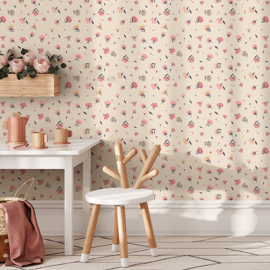 Flower Wallpaper - Removable Wallpaper Peel and Stick Wallpaper Wall Paper Wall Mural - B258