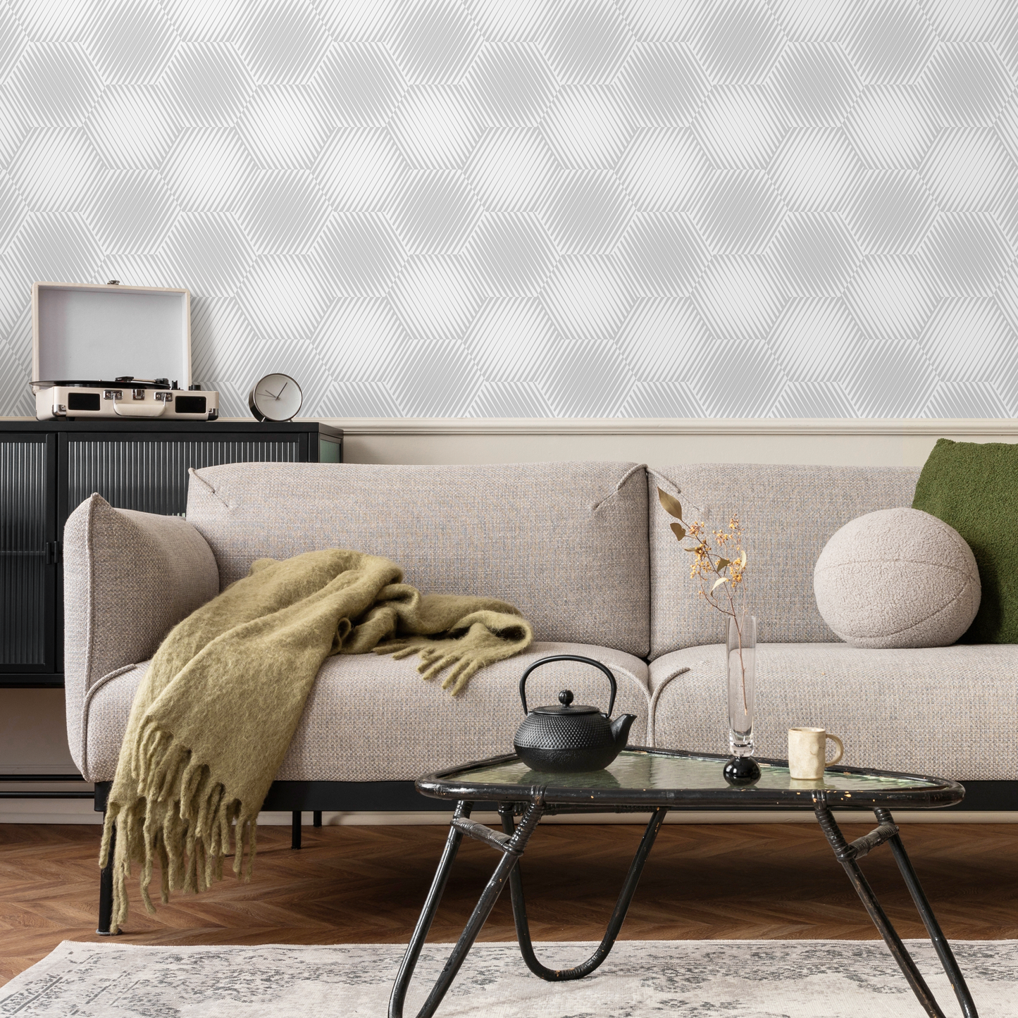 Minimalist Geometric Removable Wallpaper Scandinavian Wallpaper Peel and Stick Wallpaper Wall Paper - B304