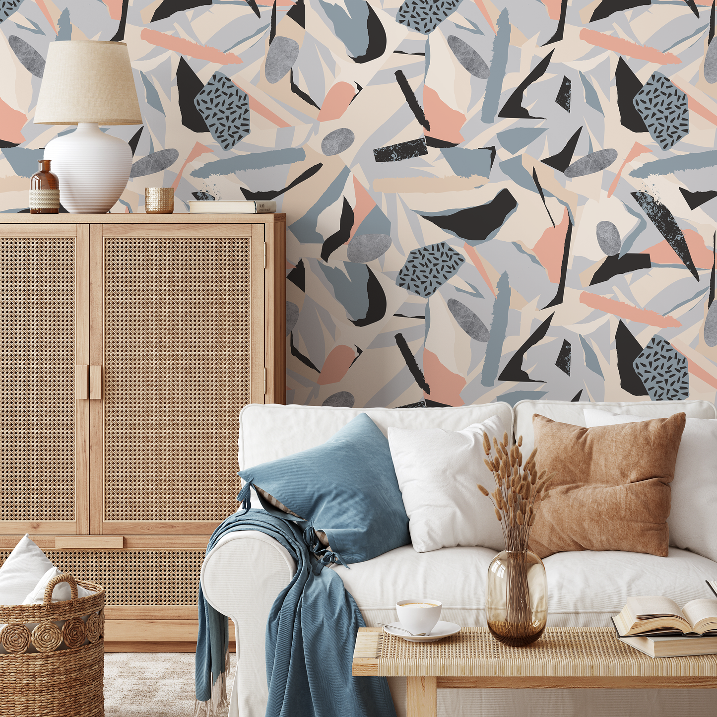 Removable Wallpaper Scandinavian Wallpaper Abstract Wallpaper Peel and Stick Wallpaper Wall Paper Mural - B305