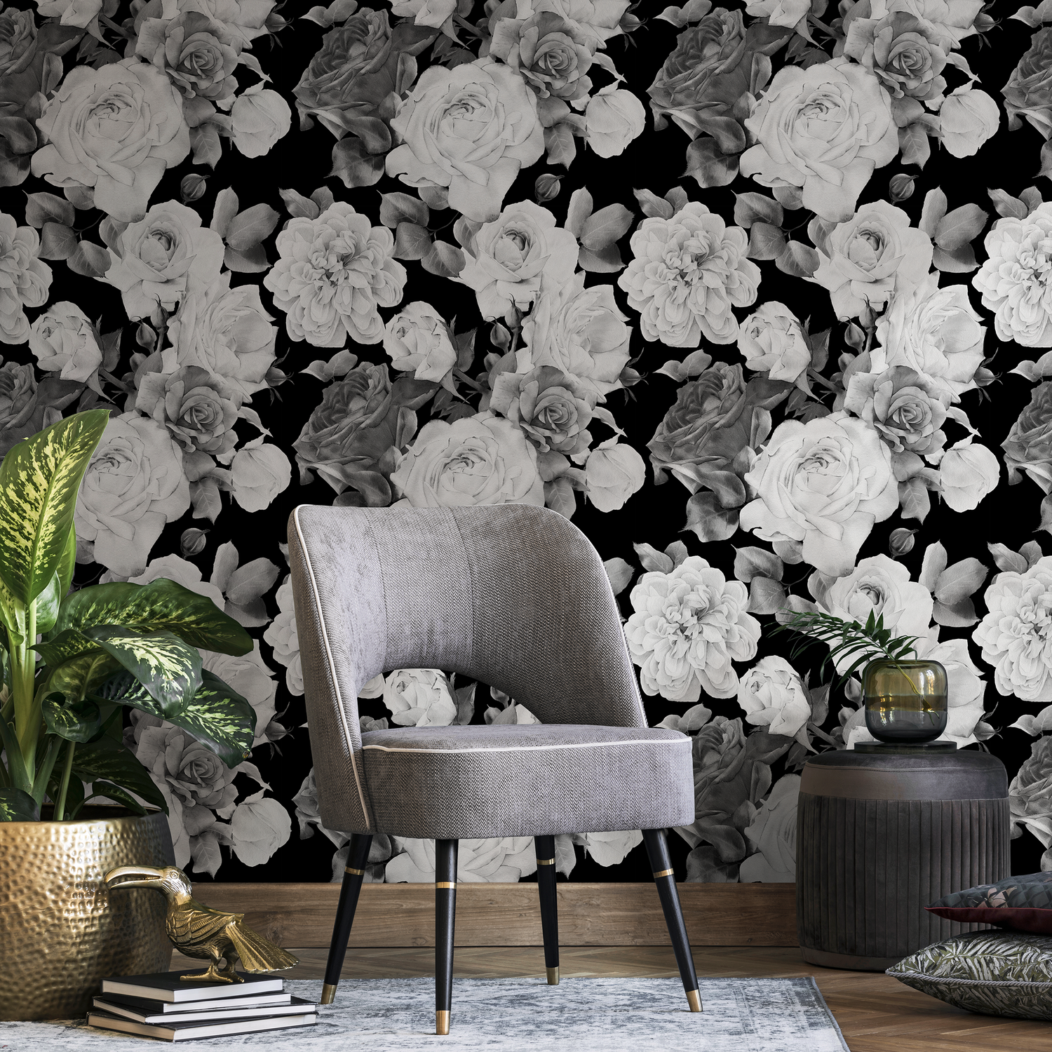 Papel tapiz extraíble, papel tapiz autoadhesivo, decoración de pared, decoración del hogar, arte de pared imprimible, decoración de habitación, impresiones de pared - B370