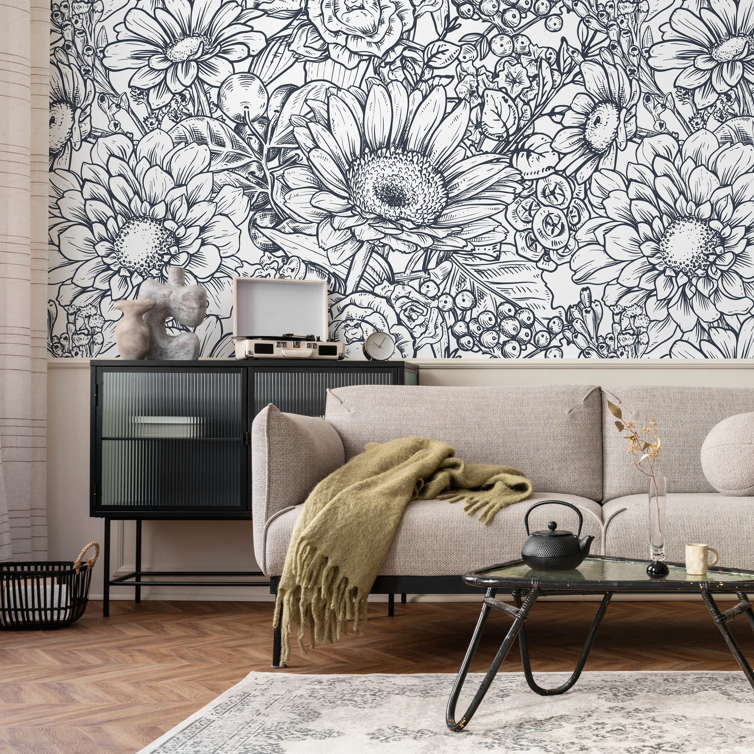 Papel tapiz extraíble, papel tapiz autoadhesivo, decoración de pared, decoración del hogar, arte de pared imprimible, decoración de habitación, impresiones de pared - B461