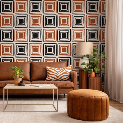 Wallpaper Peel and Stick Wallpaper Removable Wallpaper Home Decor Wall Art Wall Decor Room Decor / Modern Geometric Wallpaper - B464