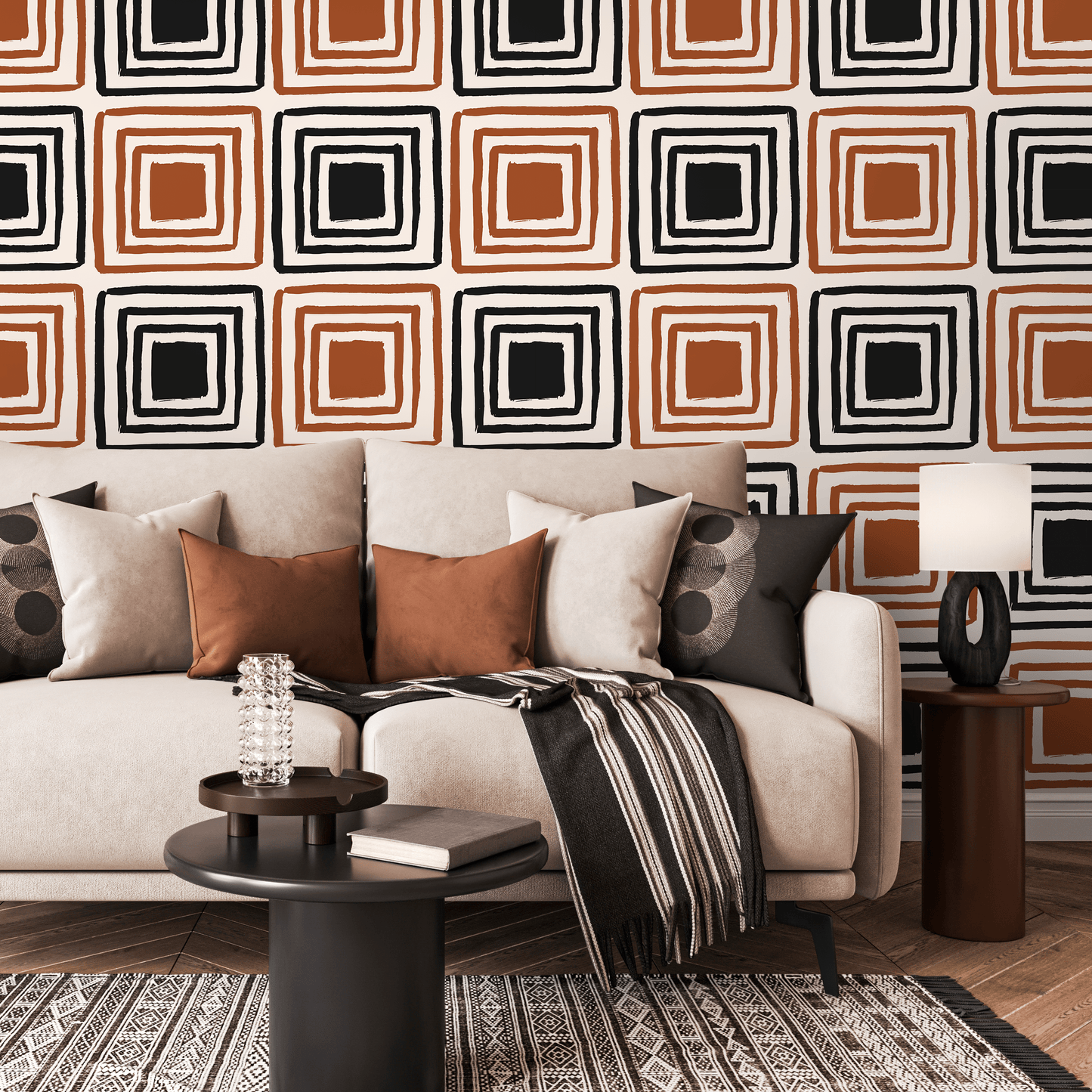 Wallpaper Peel and Stick Wallpaper Removable Wallpaper Home Decor Wall Art Wall Decor Room Decor / Modern Geometric Wallpaper - B464