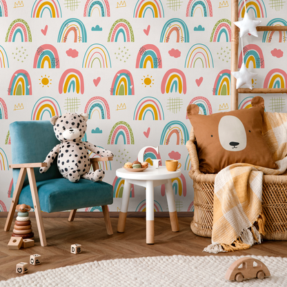 Removable Wallpaper Scandinavian Wallpaper Temporary Wallpaper Peel and Stick Wallpaper Colorful Wall Paper Mural - B487