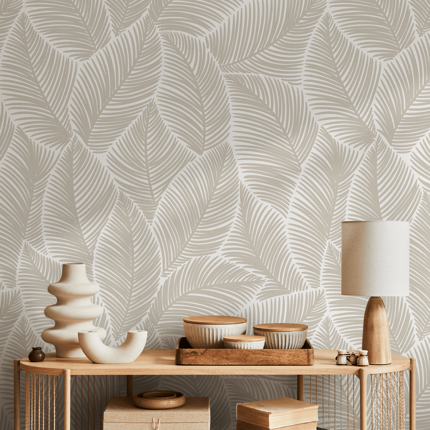 Removable Wallpaper, Scandinavian Wallpaper, Temporary Wallpaper, Minimalistic Wallpaper, Peel and Stick Wallpaper, Leaf Wallpaper - B521