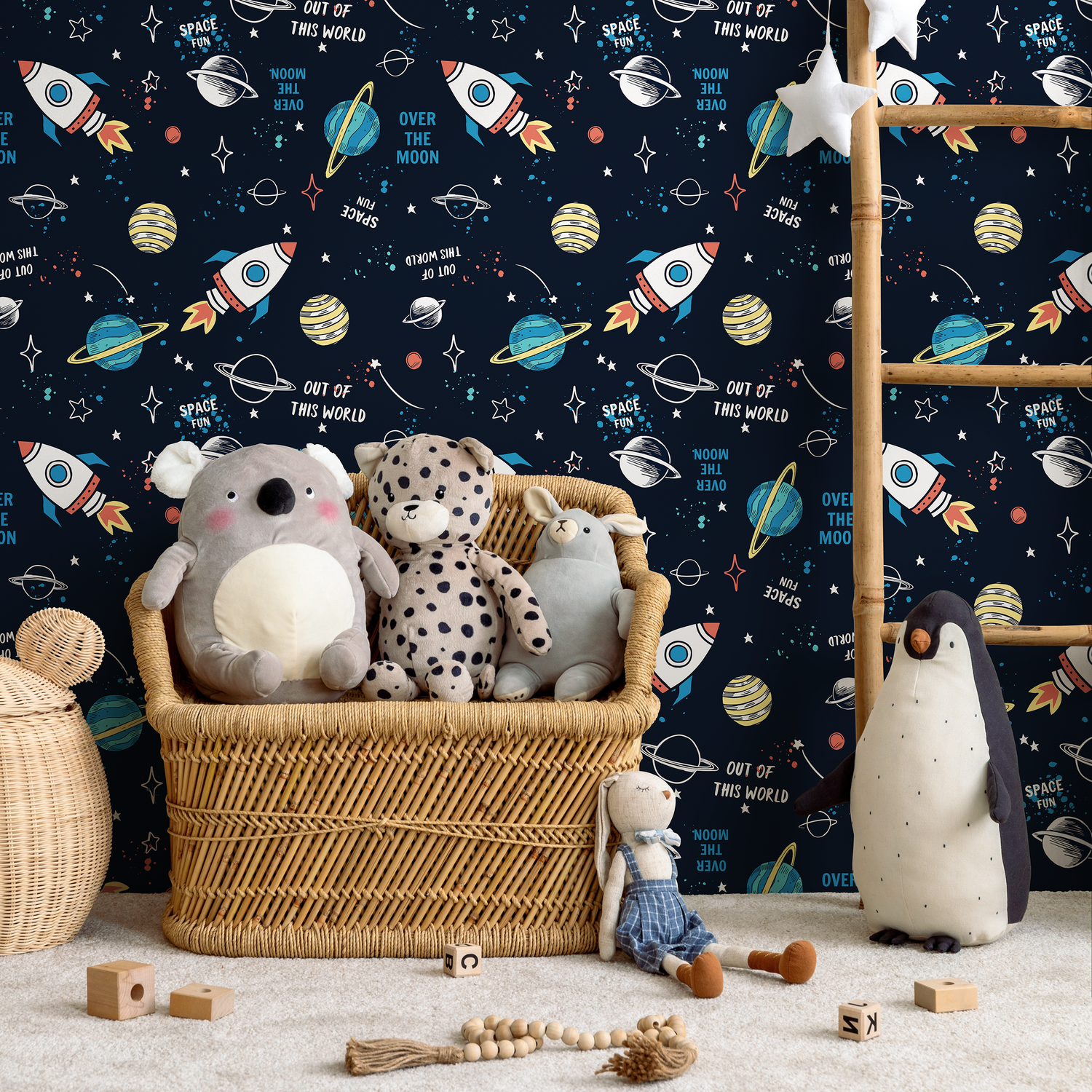 Wallpaper Peel and Stick Wallpaper Removable Wallpaper Home Decor Wall Art Wall Decor Room Decor / Galaxy Kids Wallpaper - B538