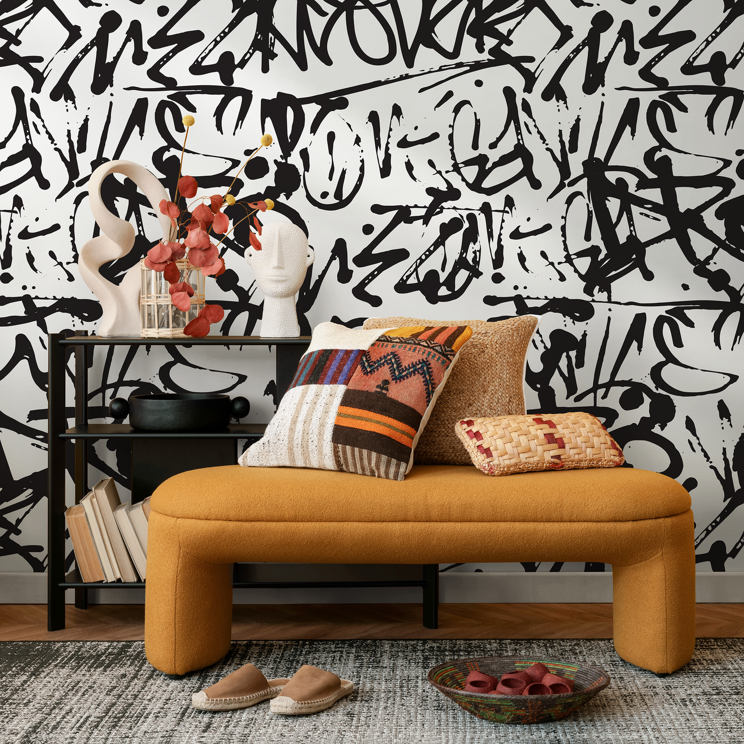 Papel tapiz extraíble, papel tapiz autoadhesivo, decoración de pared, decoración del hogar, arte de pared imprimible, decoración de habitación, impresiones de pared - B549