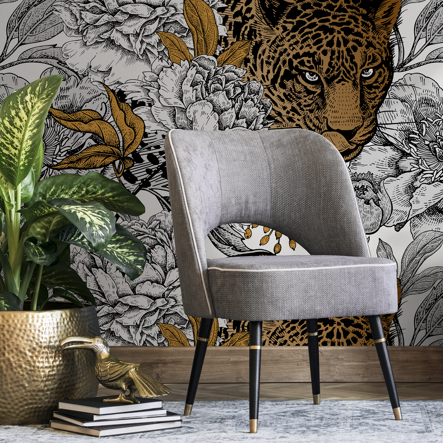 Papel pintado autoadhesivo, papel pintado extraíble, decoración de pared, decoración del hogar, arte de pared imprimible, decoración de habitación, impresiones de pared, tapiz - B629