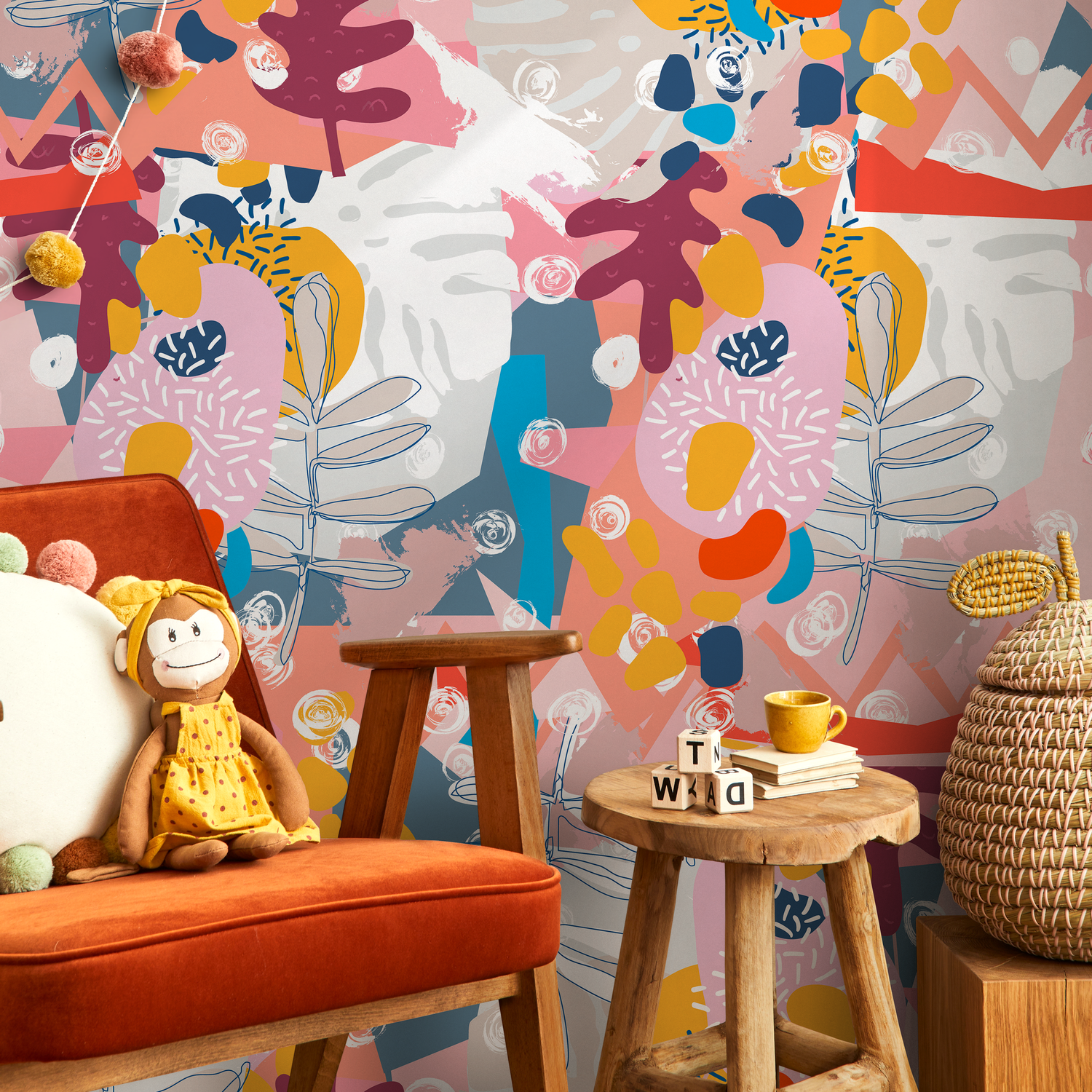Papel tapiz extraíble, papel tapiz autoadhesivo, decoración de pared, decoración del hogar, arte de pared imprimible, decoración de habitación, impresiones de pared - B719