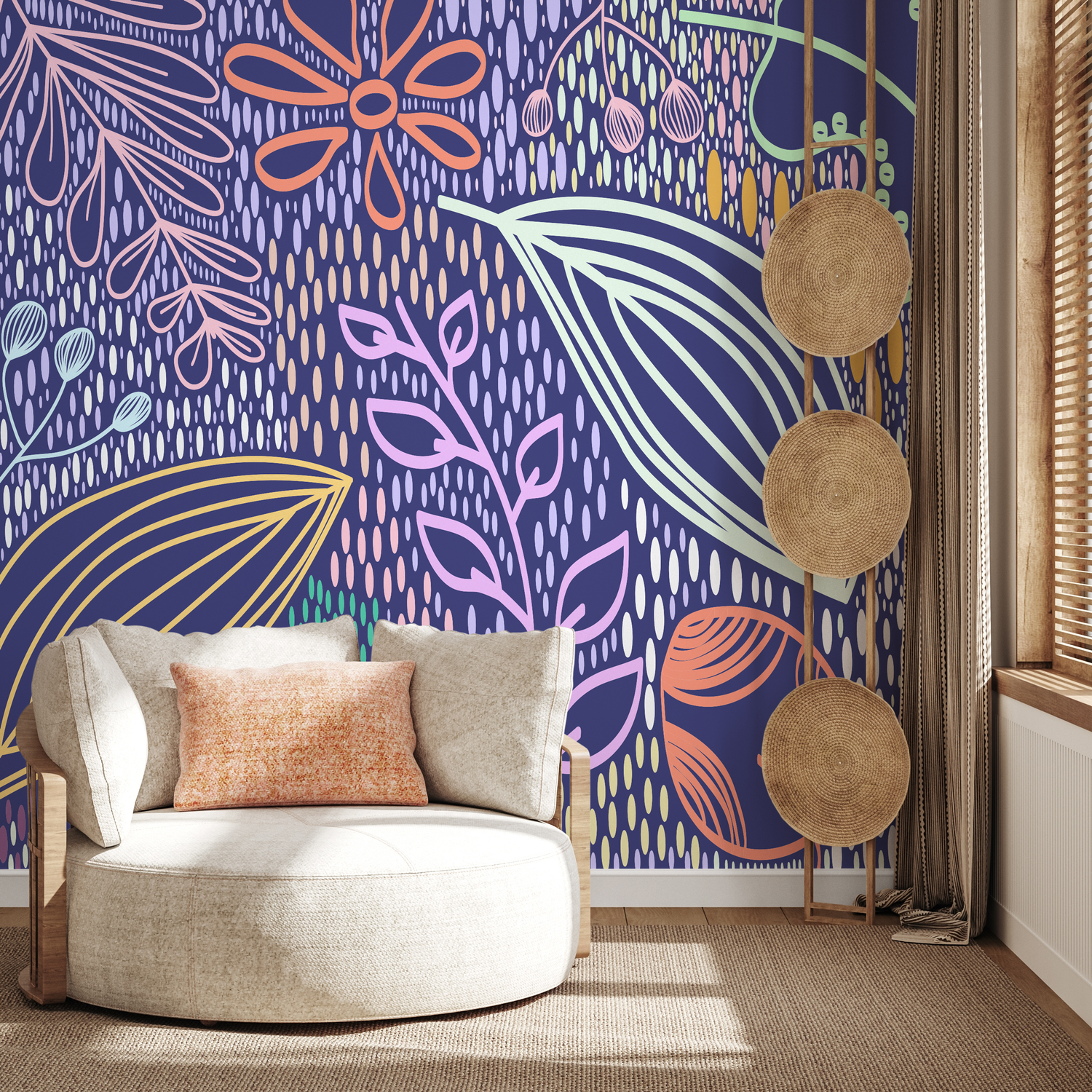 Papel tapiz extraíble, papel tapiz autoadhesivo, decoración de pared, decoración del hogar, arte de pared imprimible, decoración de habitación, impresiones de pared - B741
