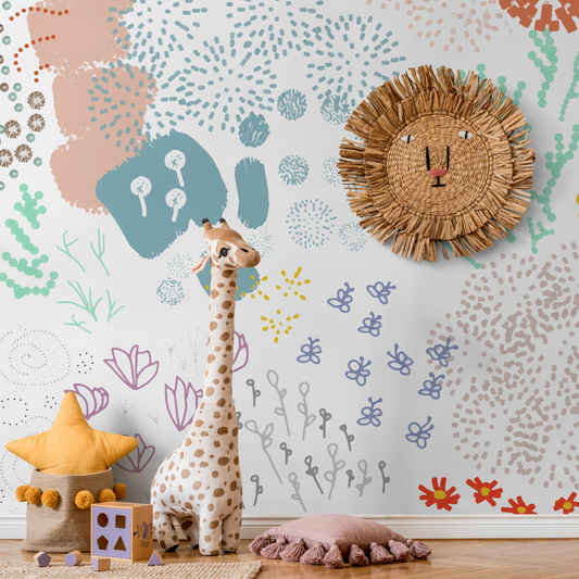 Wall Decor Wallpaper Peel and Stick Wallpaper Removable Wallpaper Home Decor Wall Art Room Decor/ Abstract Contemporary Kids Wallpaper -B750