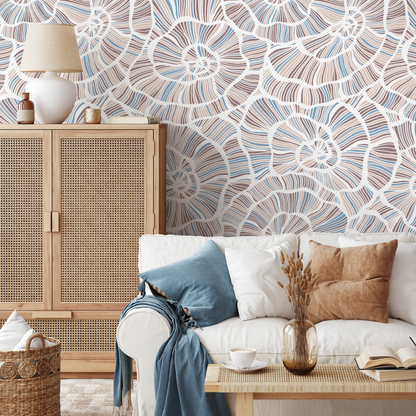 Removable Wallpaper Peel and Stick Wallpaper Wall Paper Wall Mural Mosaico Tiles Wallpaper Watercolor Wallpaper Watercolor Print - B784