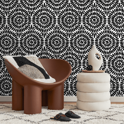 Black And White Geometric Peel And Stick Wallpaper
