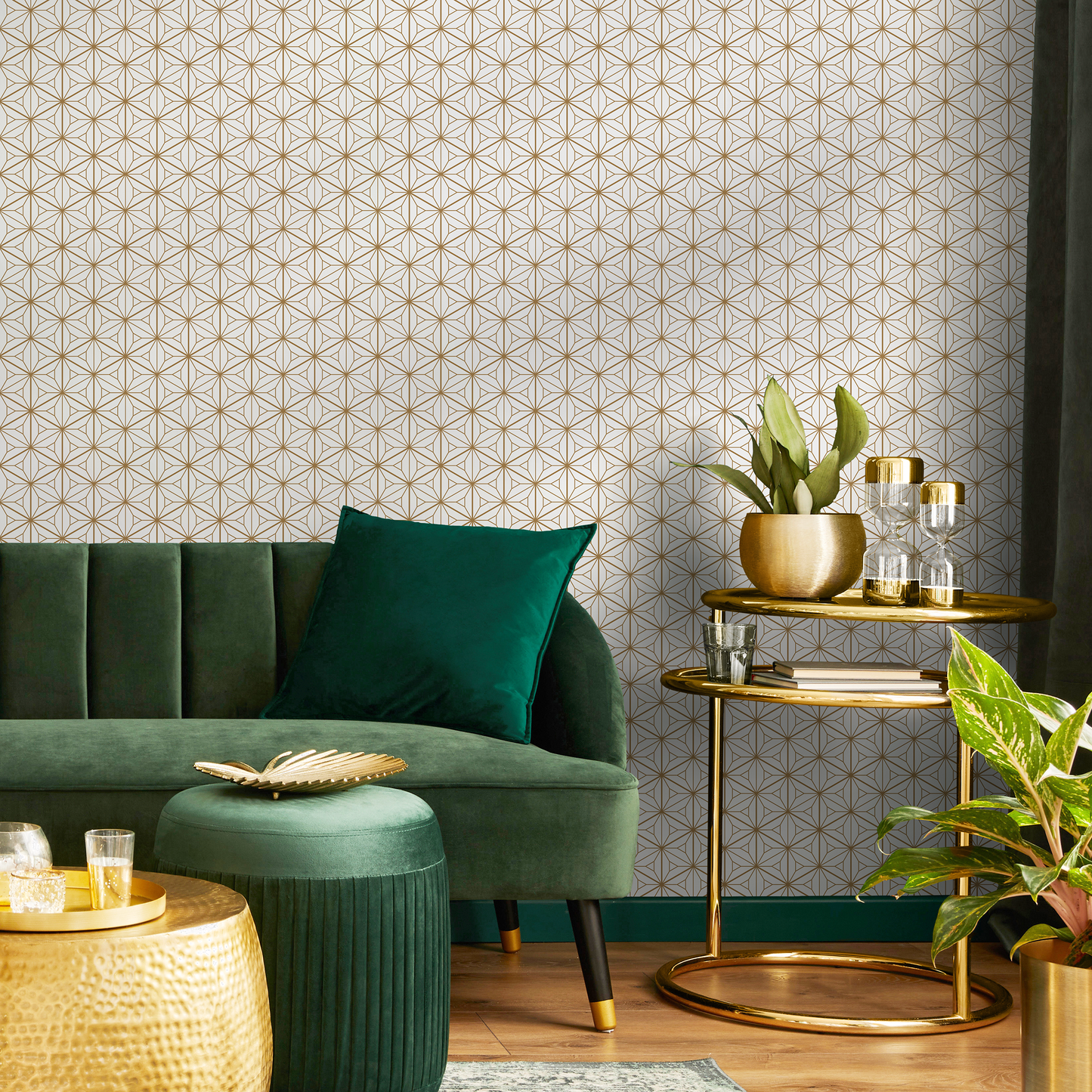 Wallpaper Peel and Stick Wallpaper Removable Wallpaper Home Decor Wall Art Wall Decor Room Decor / Vibrant Geometric Wallpaper - B865