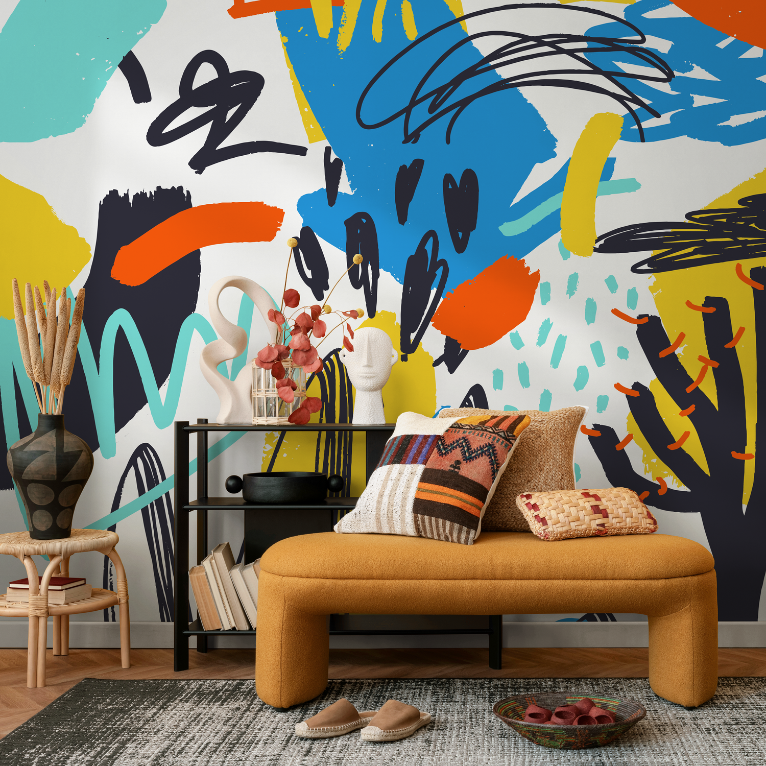 Papel pintado autoadhesivo, papel pintado extraíble, decoración de pared, decoración del hogar, arte de pared imprimible, decoración de habitación, impresiones de pared, tapiz - B868