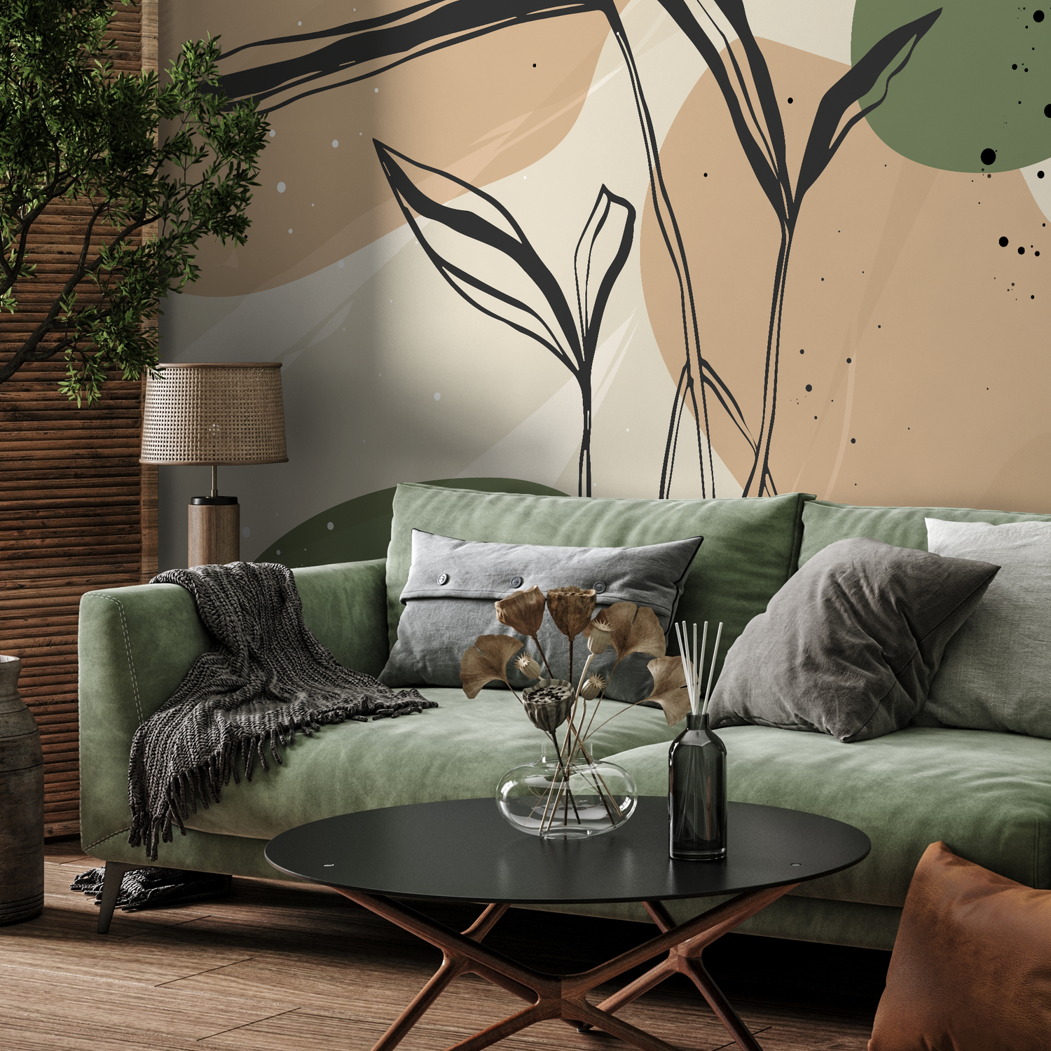 Papel tapiz autoadhesivo de acuarela tropical, papel tapiz extraíble, papel tapiz tropical, papel tapiz mural de acuarela despegable y pegable - B955