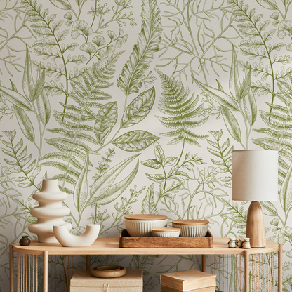 Removable Wallpaper Peel and Stick Wallpaper Wall Paper Wall Mural - Vintage Floral Wallpaper  - C043