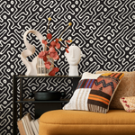 Removable Wallpaper Peel and Stick Wallpaper Wall Paper Wall Mural - Black and White Minimal Wallpaper - C045 - ONDECOR.COM