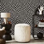Removable Wallpaper Peel and Stick Wallpaper Wall Paper Wall Mural - Black and White Minimal Wallpaper - C045 - ONDECOR.COM