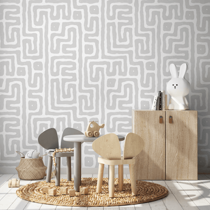 Minimal Grey Wallpaper Removable Wallpaper Peel and Stick Wallpaper Wall Paper Wall Mural - C046