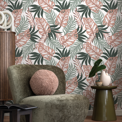 Wallpaper Peel and Stick Wallpaper Removable Wallpaper Home Decor Wall Art Wall Decor Room Decor / Tropical Monstera Leaf - C057