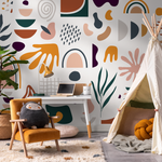 Removable Wallpaper Peel and Stick Wallpaper Wall Paper Wall Mural - Abstract Pop Wallpaper  - C069 - ONDECOR.COM