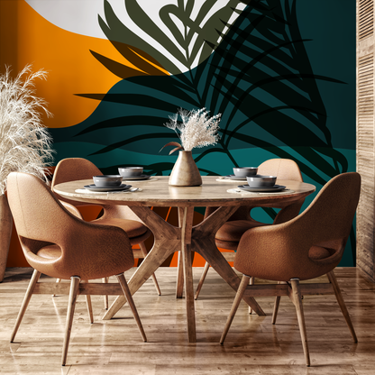 Wallpaper Peel and Stick Wallpaper Removable Wallpaper Home Decor Wall Art Wall Decor Room Decor / Tropical Leaves Mural Wallpaper  - C081