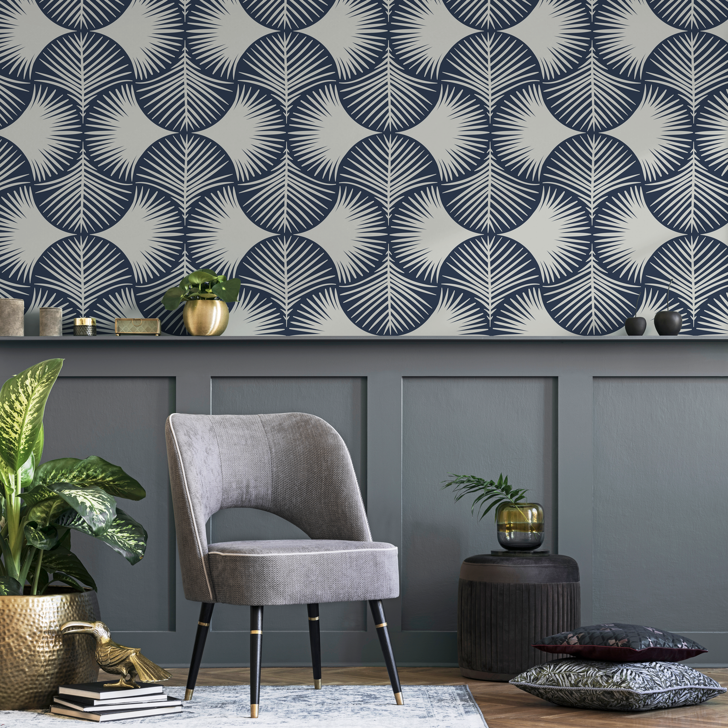Removable Wallpaper Peel and Stick Wallpaper Wall Paper Wall Mural - Geometric Art Deco Wallpaper - C102 - ONDECOR.COM