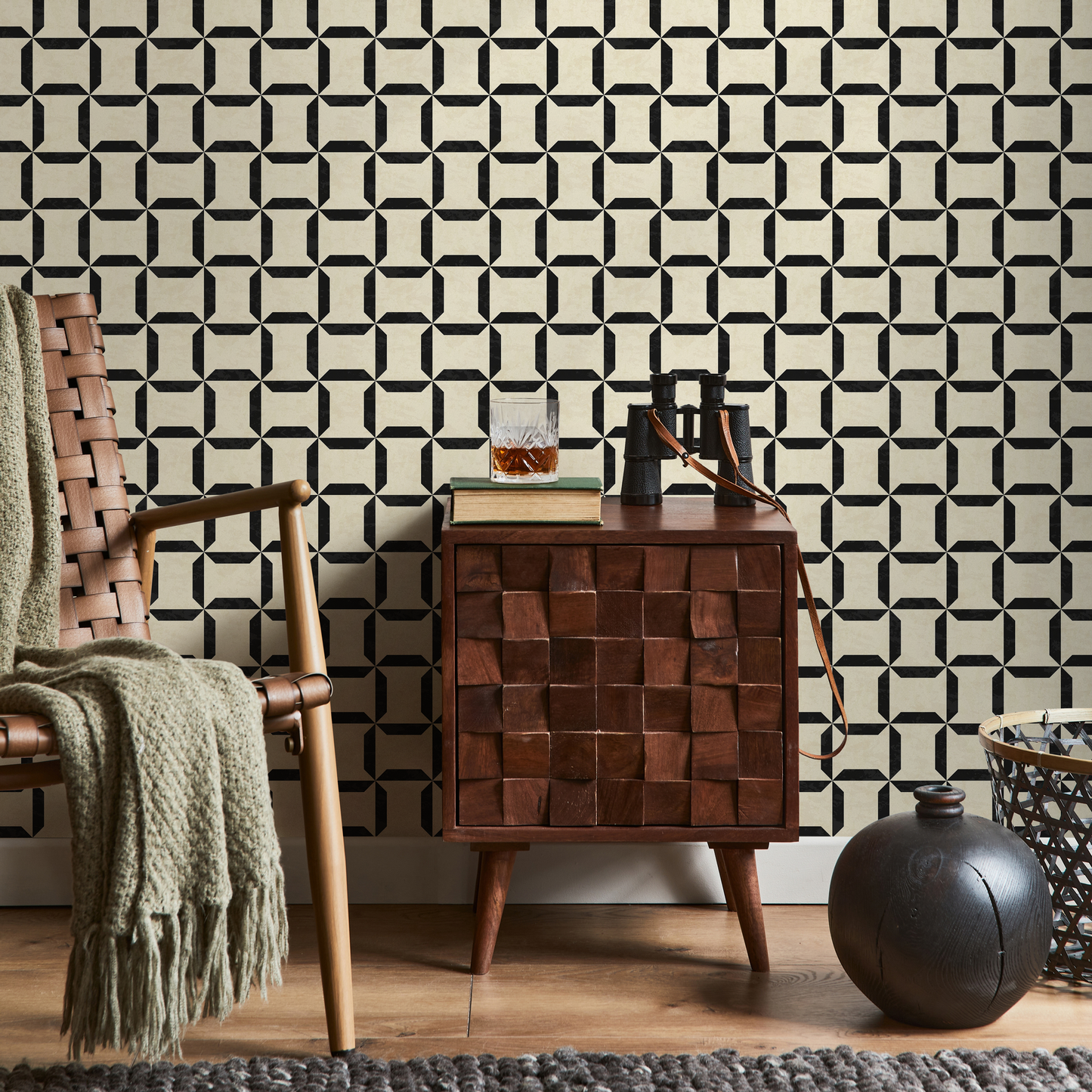 Removable Wallpaper Peel and Stick Wallpaper Wall Paper Wall Mural - Geometric Triangles Wallpaper - C158