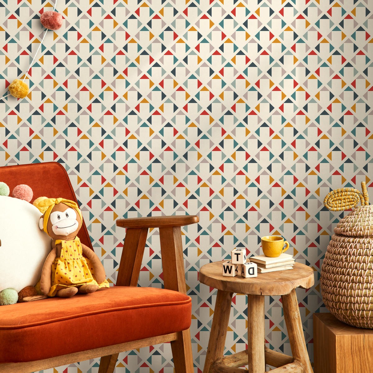 Removable Wallpaper Peel and Stick Wallpaper Wall Paper Wall Mural - Geometric Triangles Wallpaper - C169 - ONDECOR.COM