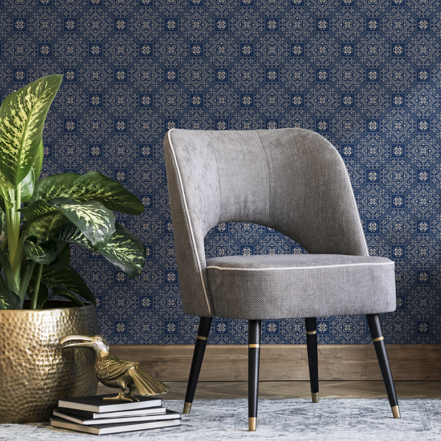 Removable Wallpaper Peel and Stick Wallpaper Wall Paper Wall Mural - Geometric Lines Wallpaper - C188