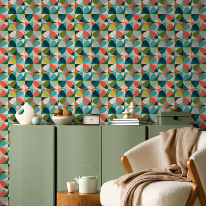 Removable Wallpaper Peel and Stick Wallpaper Wall Paper Wall Mural - Geometric Triangles Wallpaper - C192