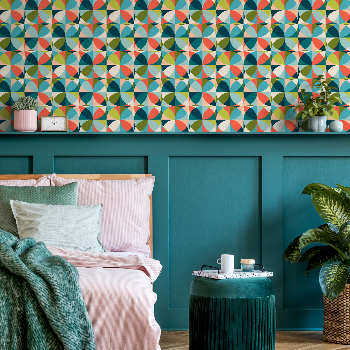 Removable Wallpaper Peel and Stick Wallpaper Wall Paper Wall Mural - Geometric Triangles Wallpaper - C192 - ONDECOR.COM
