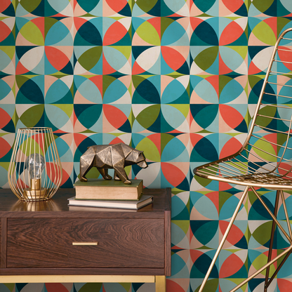 Removable Wallpaper Peel and Stick Wallpaper Wall Paper Wall Mural - Geometric Triangles Wallpaper - C192