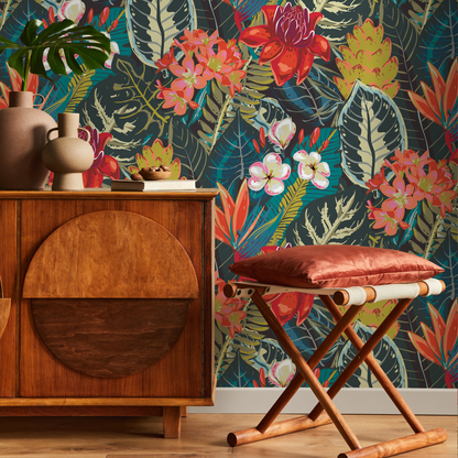 Colorul Botanical Leaf Wallpaper Peel and Stick and Traditional Wallpaper - C206