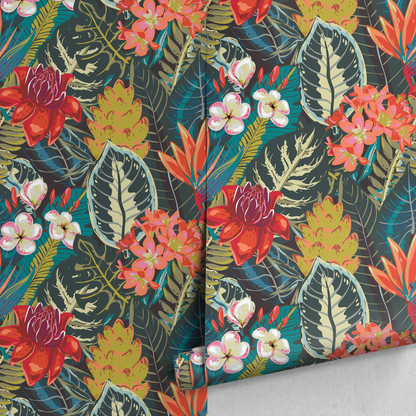Colorul Botanical Leaf Wallpaper Peel and Stick and Traditional Wallpaper - C206