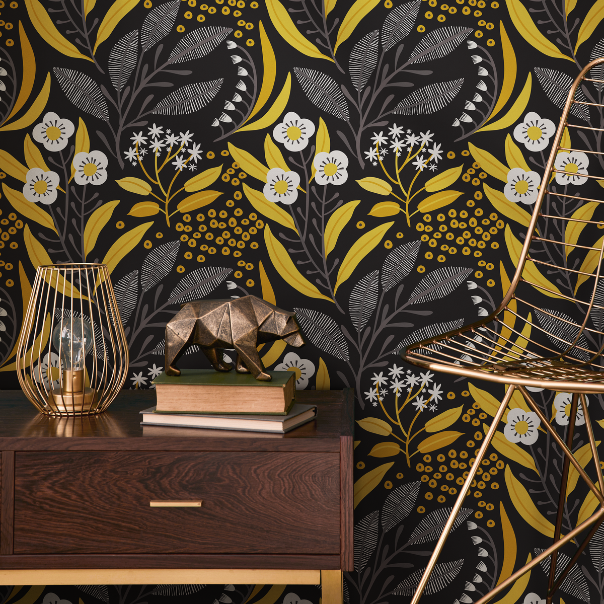 Flower Wallpaper - Removable Wallpaper Peel and Stick Wallpaper Wall Paper Wall Mural - C229 - ONDECOR.COM