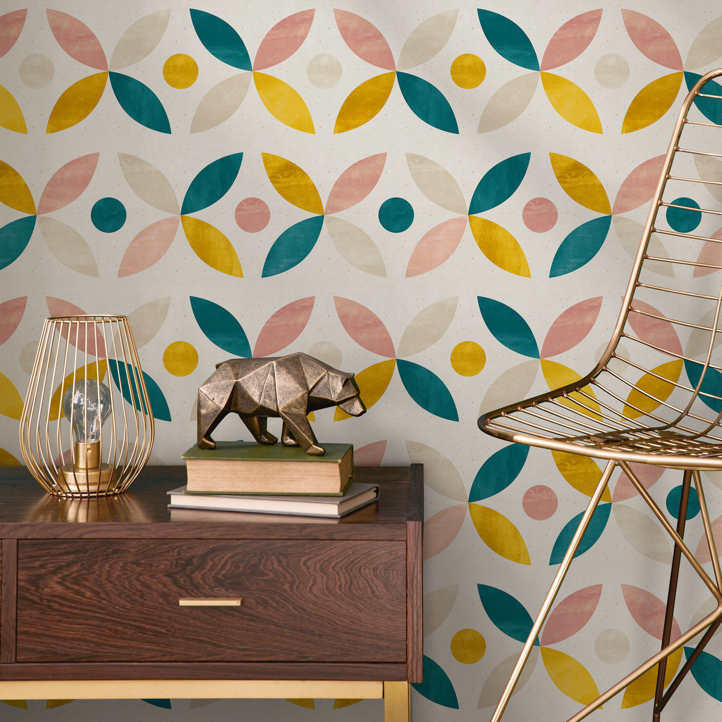 Removable Wallpaper Peel and Stick Wallpaper Wall Paper Wall Mural - Geometric Rectangles Wallpaper - C230