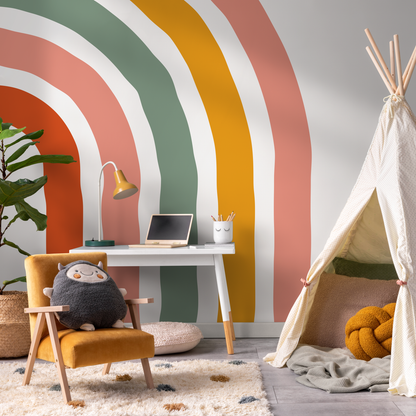 Removable Wallpaper Scandinavian Wallpaper Rainbow Wallpaper Peel and Stick Wallpaper Wall Paper - C251