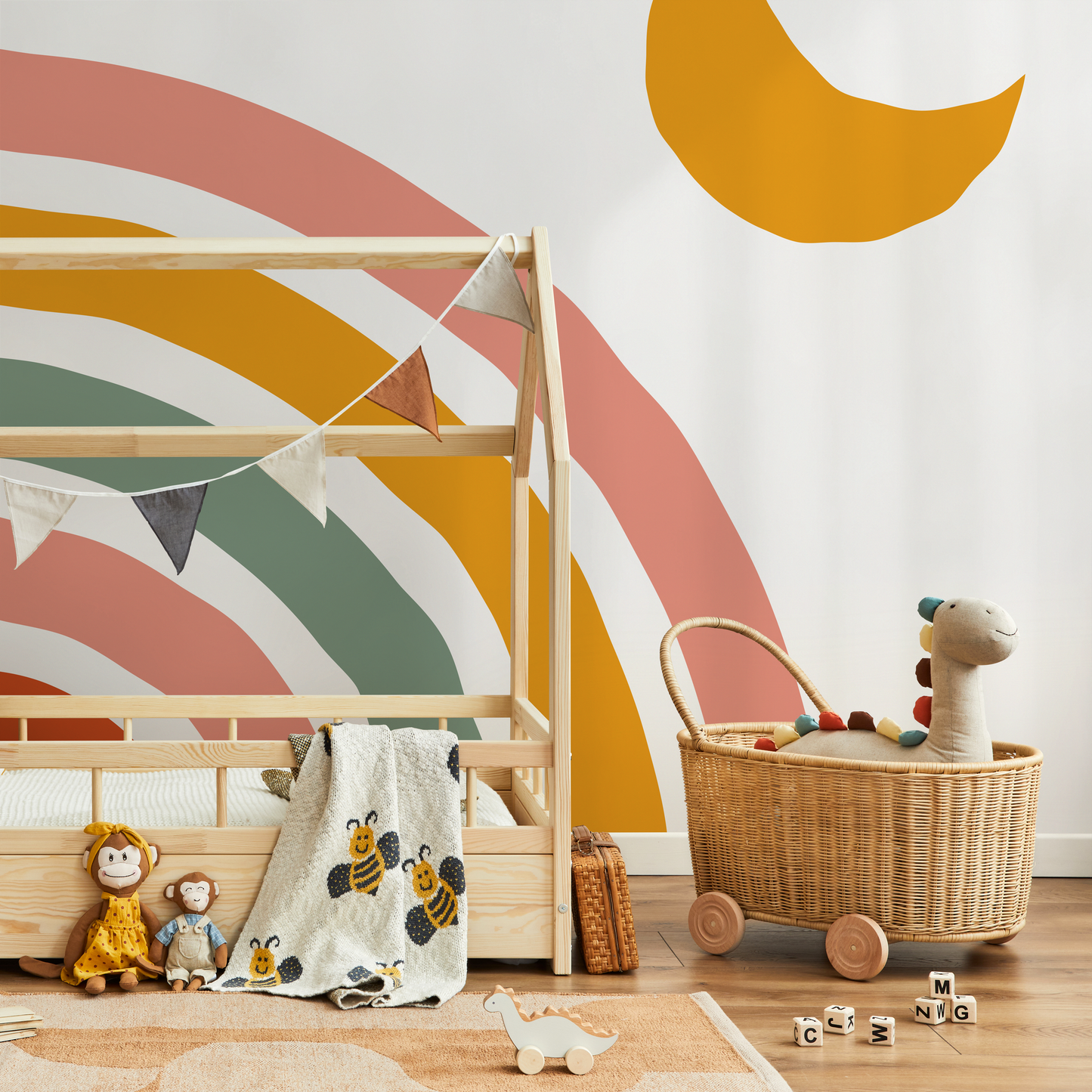 Removable Wallpaper Scandinavian Wallpaper Rainbow Wallpaper Peel and Stick Wallpaper Wall Paper - C251