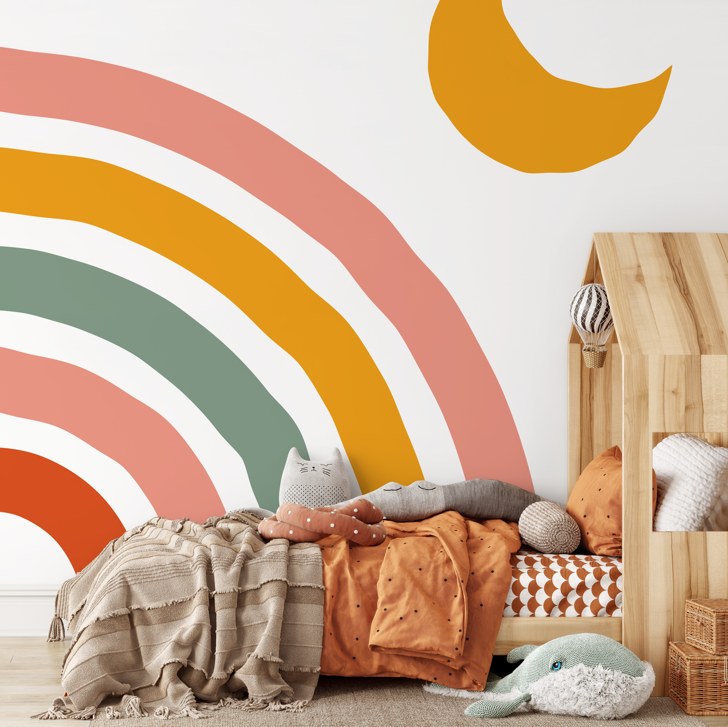 Removable Wallpaper Scandinavian Wallpaper Rainbow Wallpaper Peel and Stick Wallpaper Wall Paper - C251