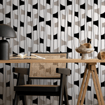 Removable Wallpaper Peel and Stick Wallpaper Wall Paper Wall Mural - Geometric Black and White Wallpaper - C301 - ONDECOR.COM