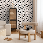 Removable Wallpaper Peel and Stick Wallpaper Wall Paper Wall Mural - Geometric Black and White Wallpaper - C301 - ONDECOR.COM