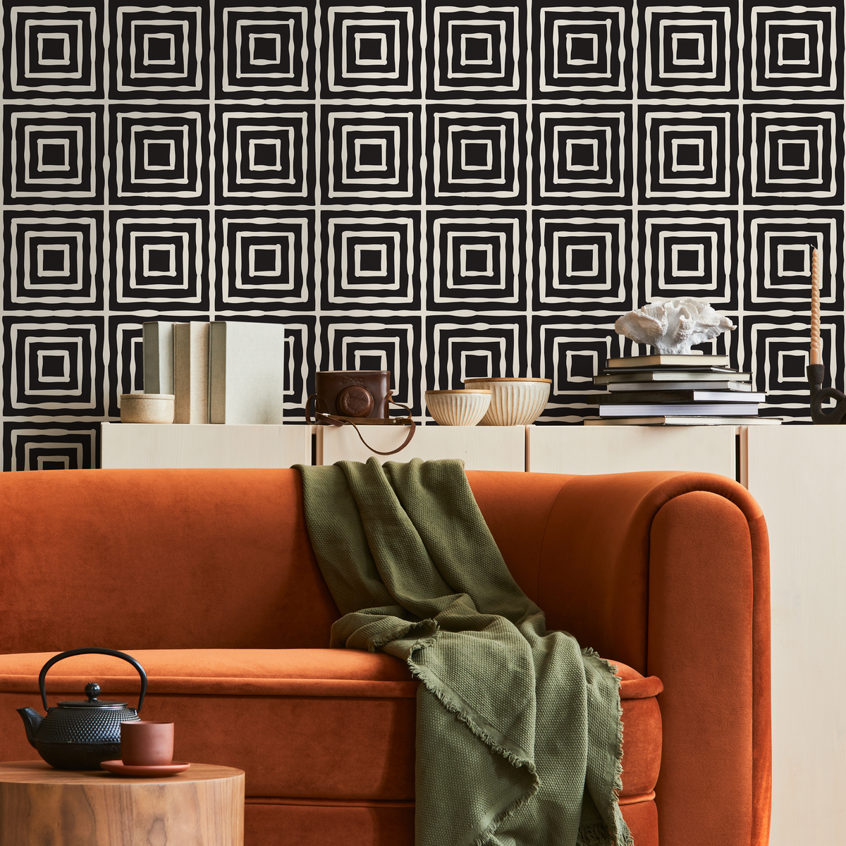 Wallpaper Peel and Stick Wallpaper Removable Wallpaper Home Decor Wall Art Wall Decor Room Decor / Black Geometric Wallpaper - C315 - ONDECOR.COM