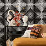 Wallpaper Peel and Stick Wallpaper Removable Wallpaper Home Decor Wall Art Wall Decor Room Decor / Black Geometric Wallpaper - C315 - ONDECOR.COM