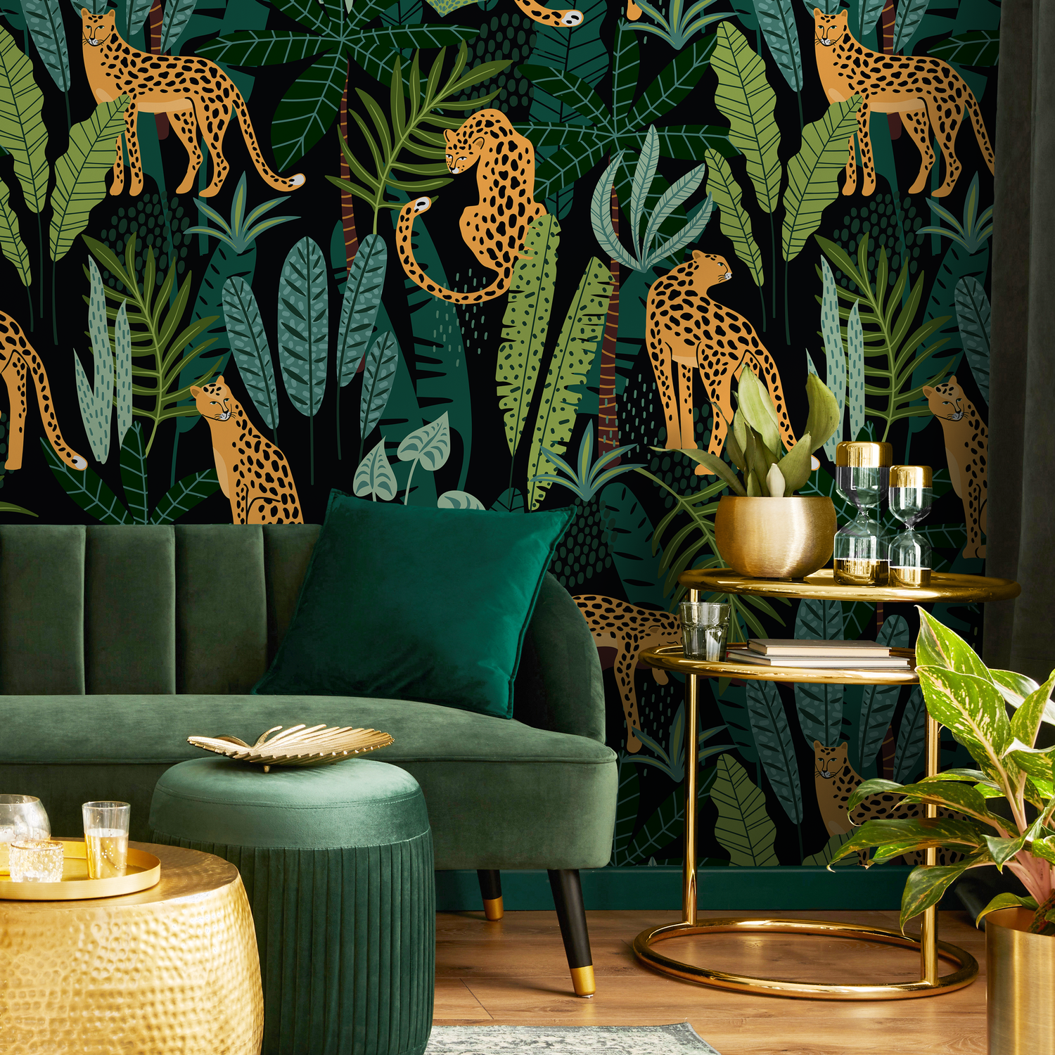 Papel tapiz autoadhesivo, papel tapiz removible, decoración del hogar, arte de pared, decoración de habitaciones, papel tapiz de animales tropicales - C316