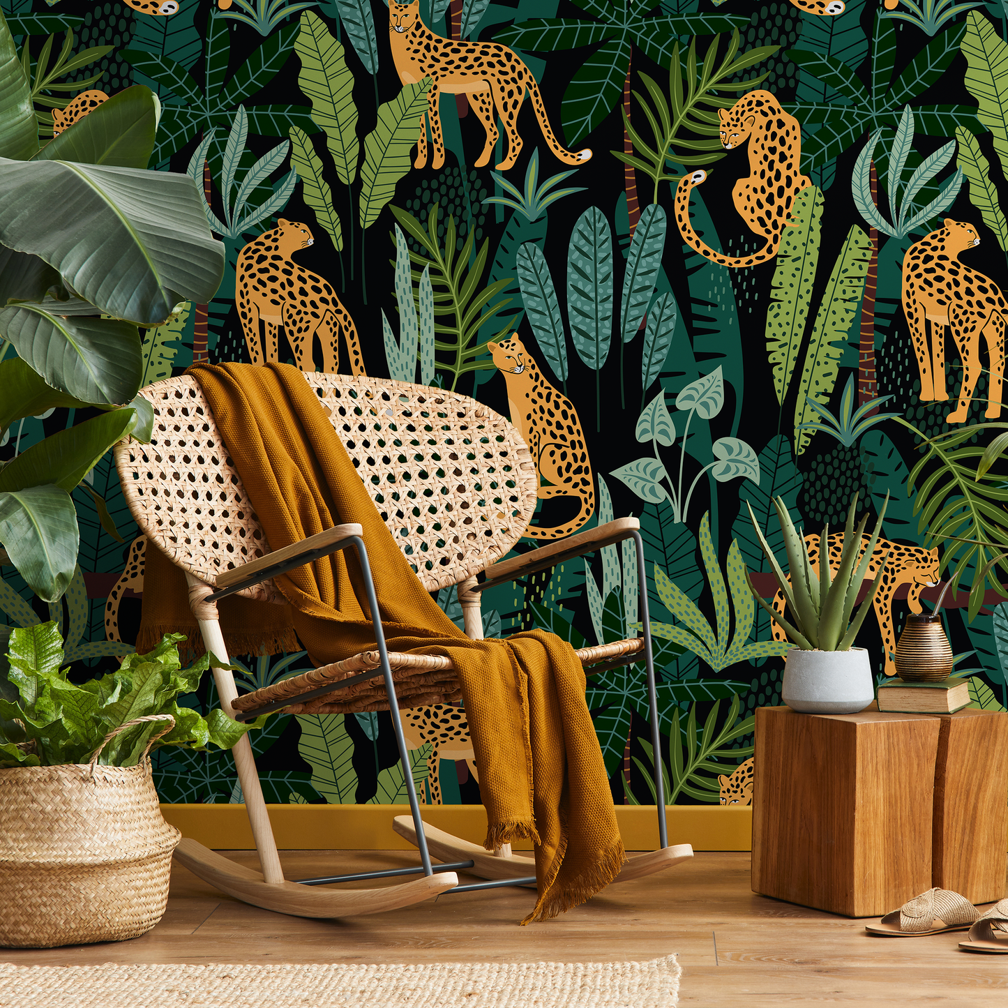 Wallpaper Peel and Stick Wallpaper Removable Wallpaper Home Decor Wall Art Wall Decor Room Decor / Tropical Animal Wallpaper - C316