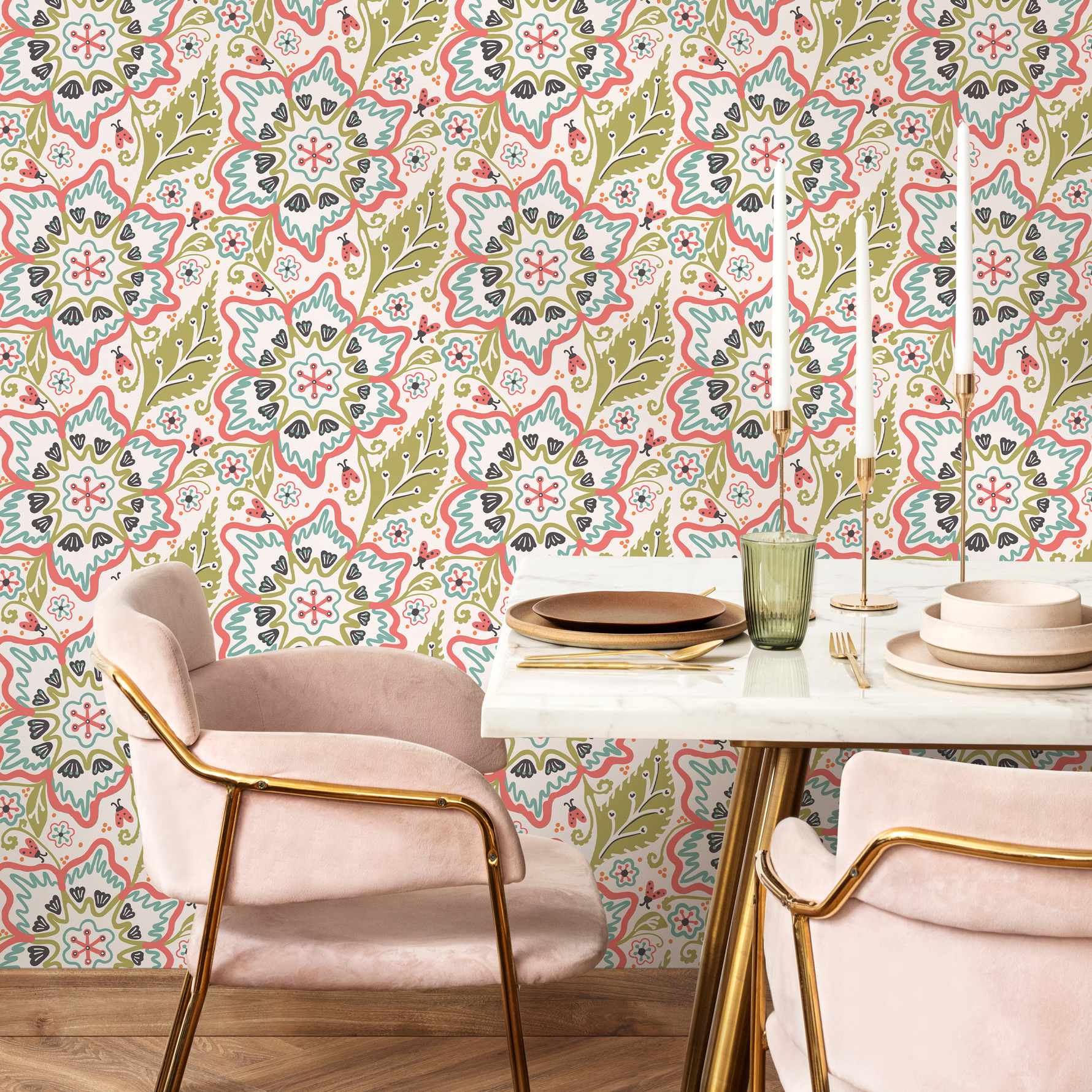 Wallpaper Peel and Stick Wallpaper Removable Wallpaper Home Decor Wall Art Wall Decor Room Decor / Floral Wallpaper - C321 - ONDECOR.COM