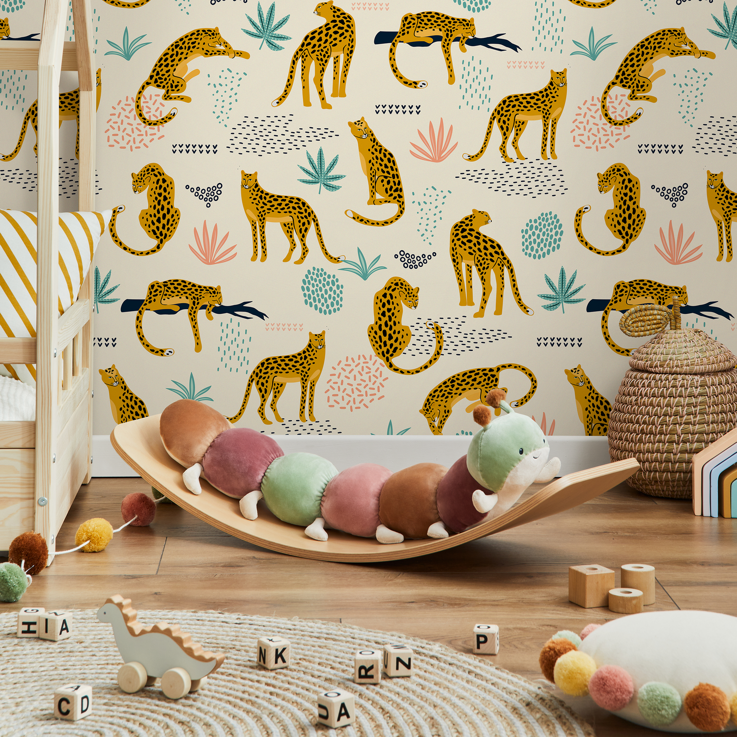 Papel tapiz autoadhesivo, papel tapiz removible, decoración del hogar, arte de pared, decoración de habitaciones, papel tapiz de animales tropicales - C350